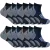 Sock Snob – 12 paar zwarte fietssokken voor heren – Zwart
