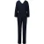 Boss Dames Geplooide Regular Blouson Mouw Jumpsuit (Blauw)