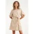 Smashed Lemon cocktailjurk met lurex beige