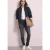 Jeans met Mid Waist-taille en Slim Leg-pijpen in casual pasvorm