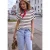 Street One Studio Dames Shirt met overhangende schouders in gebreide look in Paars
