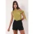 TRENDYOLMİLLA Dames Groen Effen Mouwloos Getailleerd Blouses
