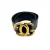 Vintage leren riem van Gucci met in elkaar grijpende gesp.