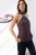 TRENDYOLMİLLA Dames Bordeaux Stippen Mouwloos Regular fit Blouses