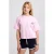 America Today T-shirt met backprint – roze