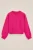 WE Fashion – Meisjes Oversized sweater met opdruk – Oversized – Felroze – Katoen –