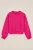 WE Fashion – Meisjes oversized sweater met print – Oversized – Felroze – Katoen –