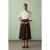 Hoge taille riem midi ballon rok