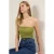 TRENDYOLMİLLA Dames Groen Effen Mouwloos Getailleerd Blouses