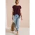 Blouse met ronde hals en knoopdetail