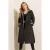 Gekruiste Gestreepte Lange Trenchcoat met Taillekoord