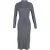A.P.C. Alma gebreide jurk met col in grijze merinowol