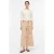 comma high waist wide leg broek met ceintuur – beige