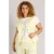 Yest Curve gilet met linnen lichtgeel