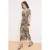 TRENDYOLMİLLA Dames Meerkleurig Dierenprint Midi Mouwloos Feest Bodycon Jurken