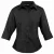Premier Dames/Dames Popeline 3/4 Mouwen Blouse (Zwart)