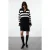 TRENDYOLMİLLA Dames Zwart Gestreept Extra Kort / Super Mini Lang Casual Recht Jurken