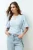 TRENDYOLMİLLA Dames Blauw Effen Driekwart mouw Getailleerd Blouses
