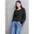 Street One Studio Dames Raglan blouse met getapete details in Zwart