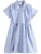 Next Jurk  lichtblauw / wit