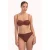 Cyell voorgevormde strapless bandeau bikinitop bruin