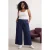 Trendyol Curve Dames Blauw Effen Wijde pijp Hoge taille Grote maten Jeans