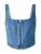 LEVI’S ® Top ‘Seamed Zip Bustier Top’  blauw denim