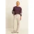 Expresso sweater met borduursels – roodbruin