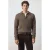 Mango Man wollen regular fit gemêleerde trui – bruin