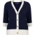 Red Button Popcorn vest d.blau