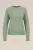 WE Fashion – Dames gebreide trui met opengewerkt dessin – Regular fit – Groen –