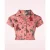 Hibiscus cropped blouse in roze