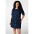 MS Mode bouclé korte jurk donkerblauw