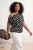 Trendyol Curve Dames Zwart Stippen Kort Getailleerd Grote maten Blouses