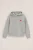 WE Fashion – Meisjes gebreide trui met capuchon en embroidery – Regular fit – Lichtgrijs –