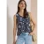 Blouse met V-hals en print