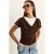 Dames Kraagloze Korte Mouw T-shirt