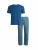 Marks & Spencer Pyjama lang  blauw / azuur / donkerblauw