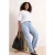 Trendyol Curve Dames Ecru Effen Driekwart mouw Oversized Grote maten T-shirts