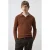 Mango Man regular fit gebreide trui met wol – middenoranje