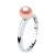 Rush Ring Verstelbare zoetwaterparels Round 6-7 mm Rose 925