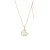 Dames Halsketting met Parelmoer Hart en Zirkonia met Gouden Plating 925 Zilver BICLL036