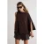 TRENDYOLMİLLA Dames Bruin Effen Lang Regular fit Blouses
