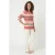 gardeur gestreepte pullover gebreid koraalrood