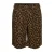 Zizzi denim wide leg regular waist short met panterprint beige