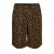 Zizzi denim wide leg regular waist short met panterprint beige