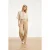 Smashed Lemon Crème top met transparante fringe structuurstof |