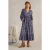 White Stuff Jonie Shirred Jersey Dress Blue Print