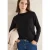 Shirt met trechtervormige hals in effen kleur