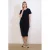 LOLALIZA midi jurk donkerblauw